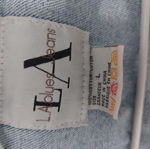 Vintage L.A. Blue Jeans Jacket Large - Picture 4 of 5